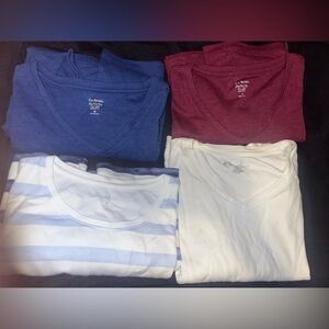 5 Kim Rogers women’s Shirts - Blue, Red, White, Striped, Green